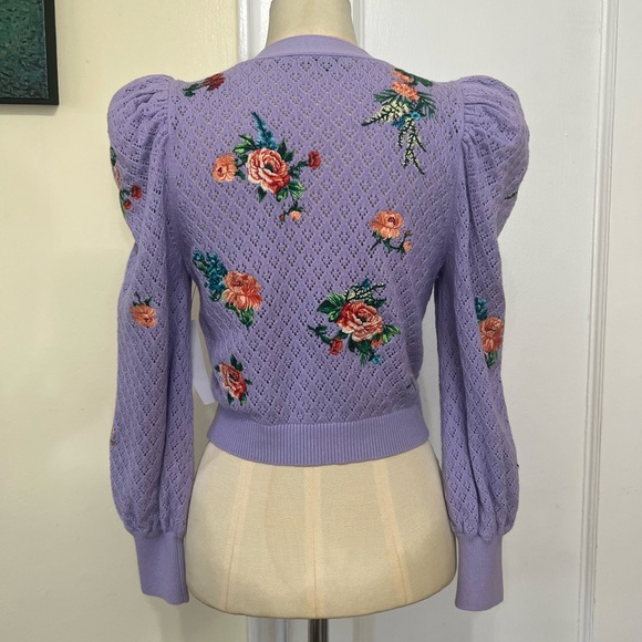 alice + olivia
Morita Floral Puff Sleeve Cardigan - Picture 5 of 16